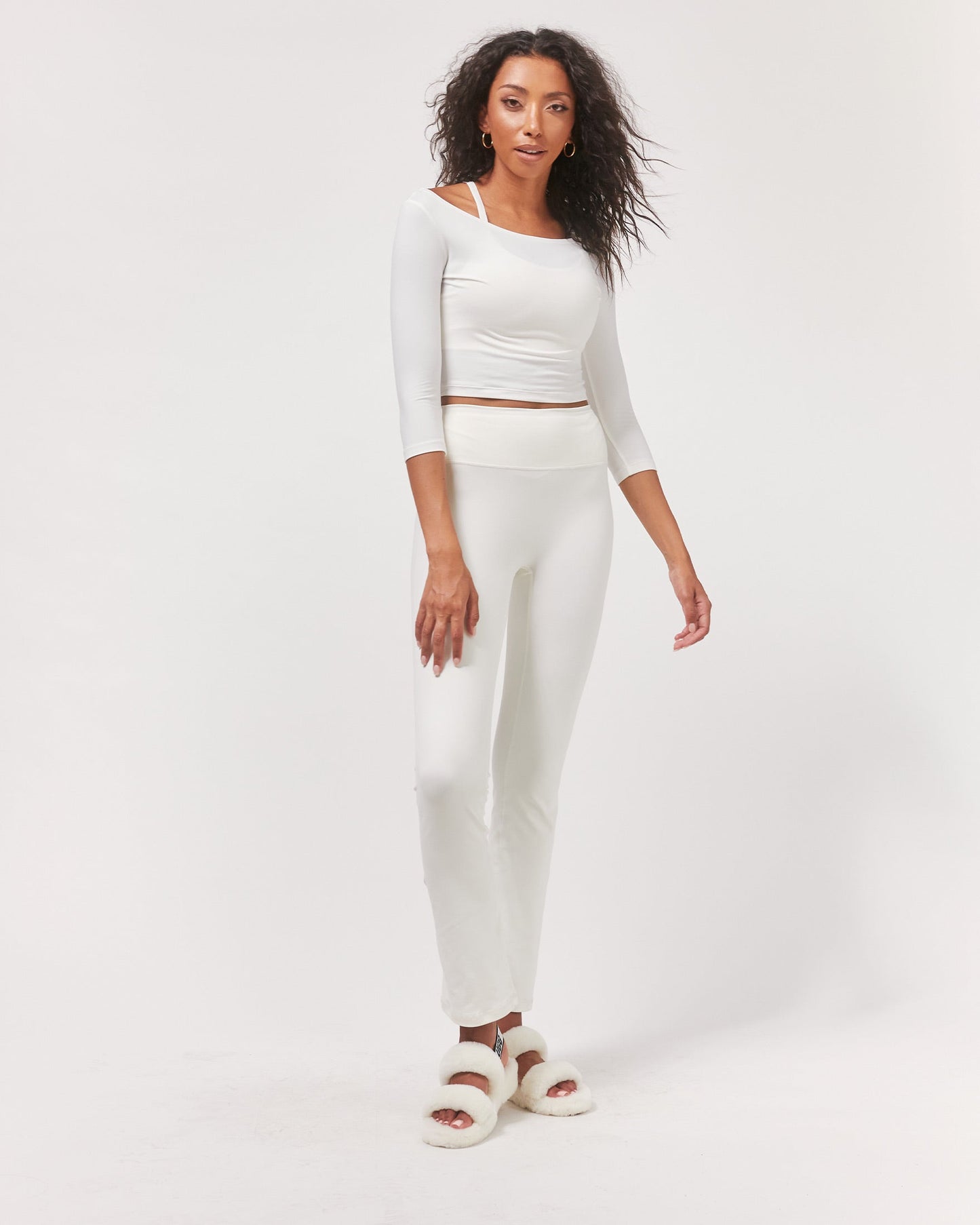 Cozy Open-Shoulder Cropped Top