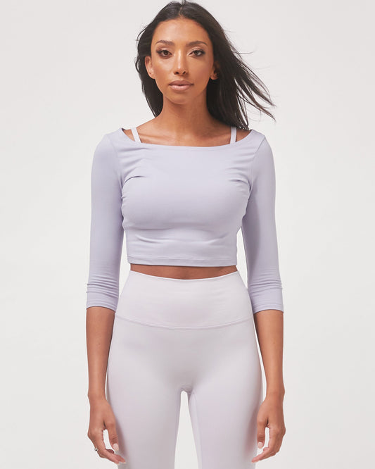 Cozy Open-Shoulder Cropped Top